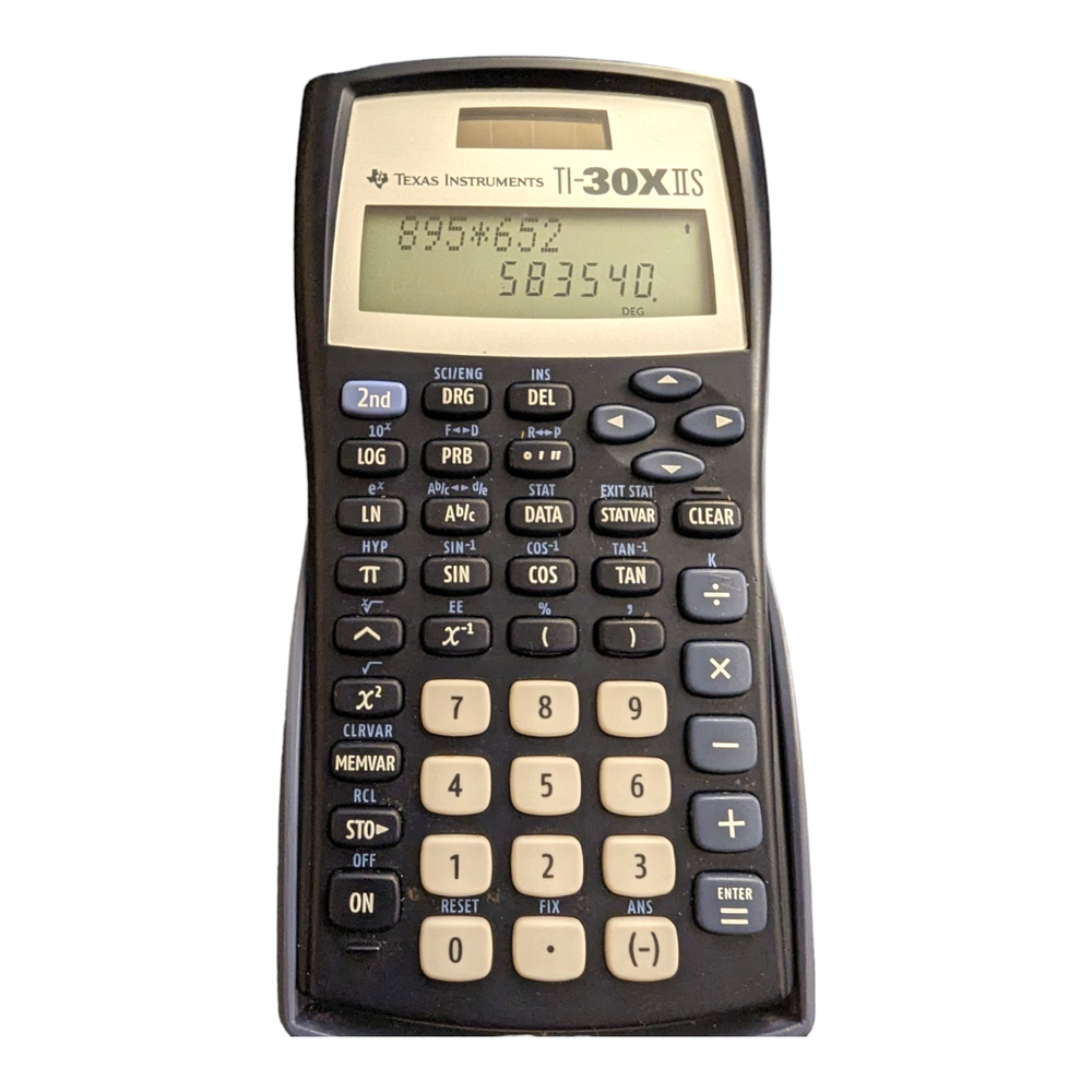 Texas Instruments TI-30x IIS Two-Line Scientific Calculator Works